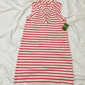 Kate Spade NWT Cotton Jersey Lace Up Dress Small